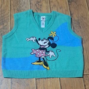 Disney Mickey & Co. Teal and Blue Minnie Mouse Sweater Vest